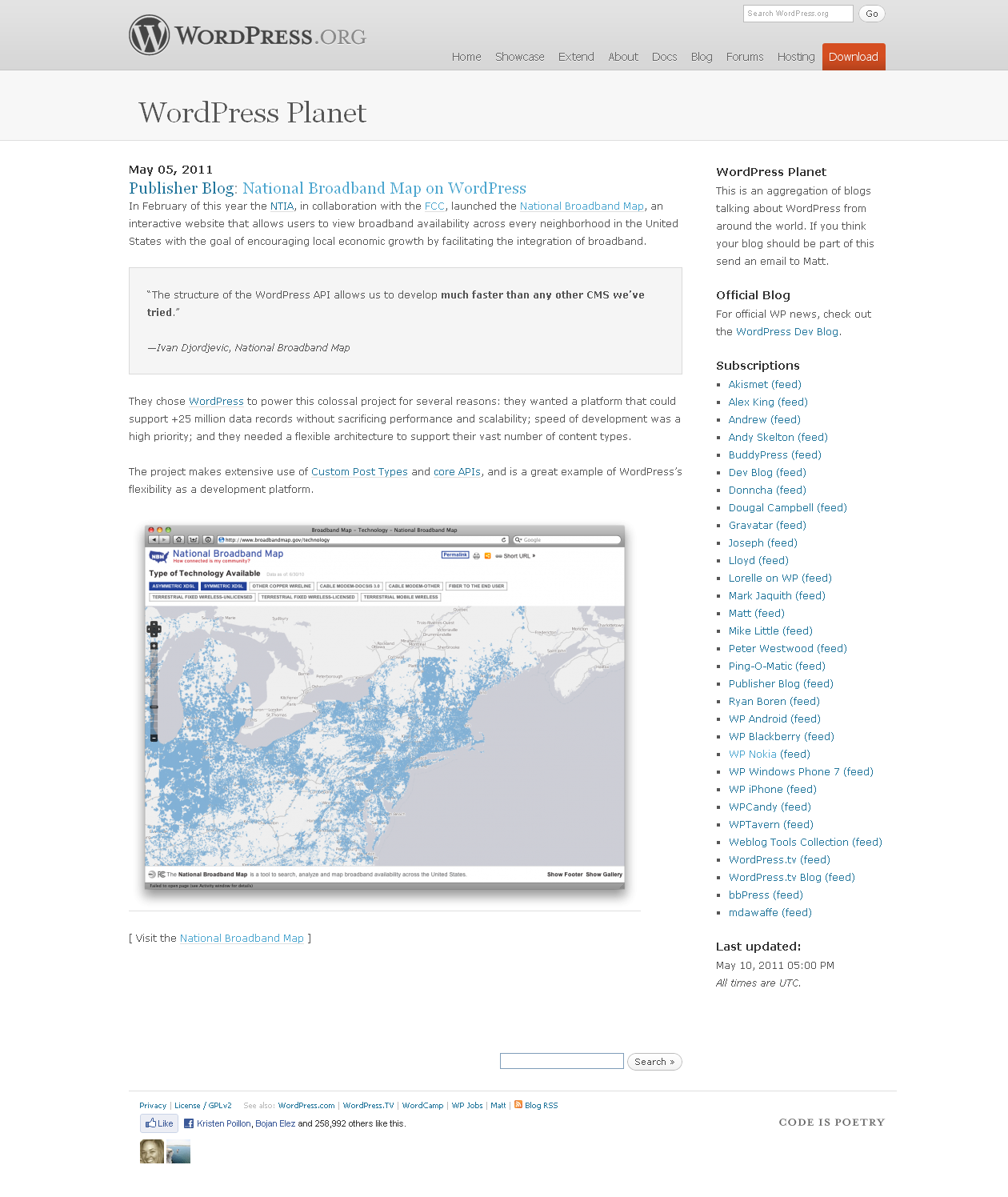 08 planet.wordpress.org award/mention